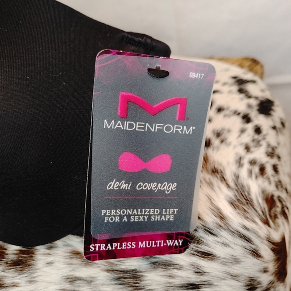 Maidenform Demi Coverage Black Strapless Multi-Way Straps Size 36B NWT - Picture 11 of 12
